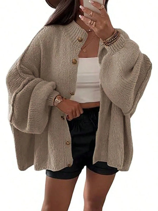 Elegante Gebreide Top met Lange Mouwen